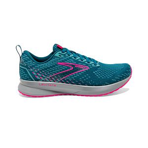 Brooks Levitate 5 Womens Road Running Shoes Blue/Pink/Grey | USA-YFC897503